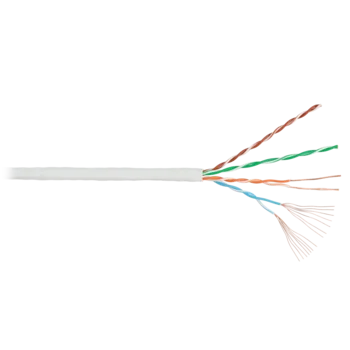 Кабель NIKOLAN U/UTP, 4 пары, Кат.5e, многожильный, 24 AWG, внутренний, LSZH, 305м
